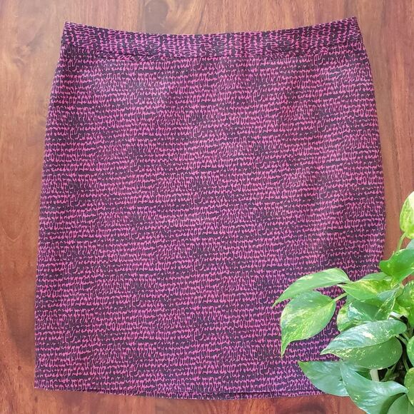 Nordstrom HALOGEN Pencil Skirt Plum Magenta Black - Picture 1 of 11